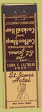 Matchbook Cover - St James Hotel Red Wing MN