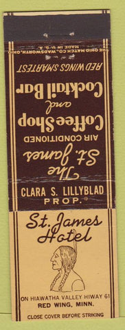 Matchbook Cover - St James Hotel Red Wing MN