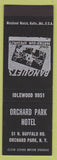 Matchbook Cover - Orchard Park Hotel NY SAMPLE
