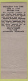 Matchbook Cover - Knowles & Hill Real Estate Insurance Concord NH
