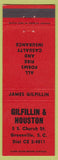 Matchbook Cover - Gilfillin & Houston Greenville SC insurance
