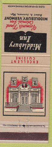 Matchbook Cover - Middlebury Inn Middlebury VT