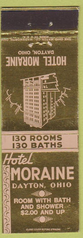 Matchbook Cover - Hotel Moraine Dayton OH