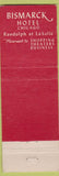 Matchbook Cover - Bismarck Hotel Chicago IL