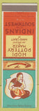 Matchbook Cover - Hopi Pottery Indians of the Southwest Mancos Colorado