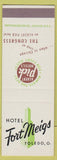 Matchbook Cover - Hotel Fort Meigs Toledo OH SAMPLE