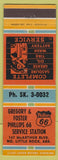 Matchbook Cover - Gregory & Foster Phillips 66 oil gas North Little Rock AR