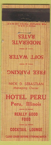 Matchbook Cover - Hotel Peru IL