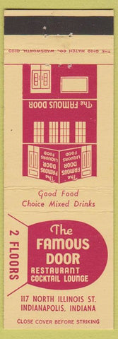 Matchbook Cover - Famous Door Indianapolis IN