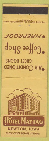 Matchbook Cover - Hotel Maytag Newton IA