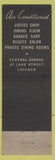 Matchbook Cover - Central Plaza Hotel Chicago IL
