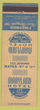 Matchbook Cover - Maryland Hotel Milwaukee WI
