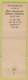 Matchbook Cover - Pan American Airlines Am Chiclets gum