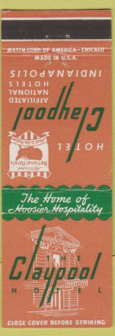 Matchbook Cover - Hotel Claypool Indianapolis IN