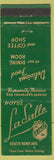 Matchbook Cover - Hotel LaSalle South Bend IN