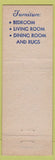 Matchbook Cover - Capitol Home Furnishing Furniture appliances Philadelphia PA