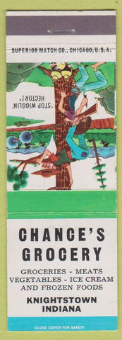 Matchbook Cover - Chance's Grocery Knightstown IN hillbilly