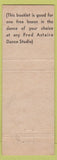 Matchbook Cover - Fred Astaire Dance Studios Vineland NJ