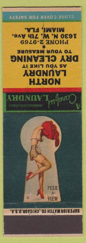 Matchbook Cover - North Laundry Dry Cleaning Miami FL pinup