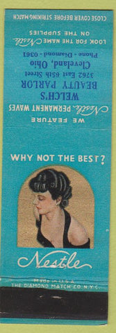 Matchbook Cover - Welch's Beauty Parlor Cleveland OH Perms girlie
