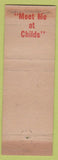 Matchbook Cover - Childs Restaurants girlie pancakes