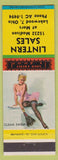 Matchbook Cover - Lintern Sales Lakewood OH pinup