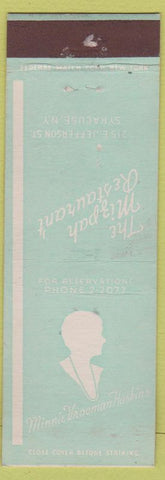 Matchbook Cover - Mitzpah Restaurant Syracuse NY girlie silhouette Federal