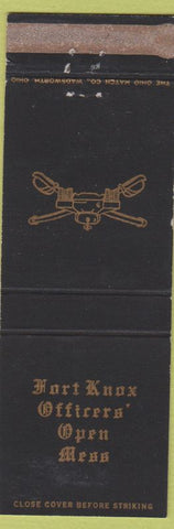 Matchbook Cover - Fort Knox Officers' Mess KY