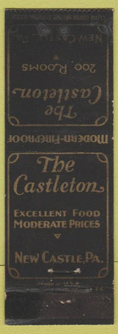 Matchbook Cover - The Castleton New Castle PA
