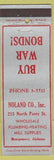 Matchbook Cover - Noland Plumbing Supply Mill Montgomery AL WWII