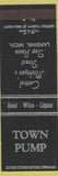 Matchbook Cover - Town Pump Lansing MI