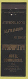 Matchbook Cover - Hotel Commercial Columbus Junction IA