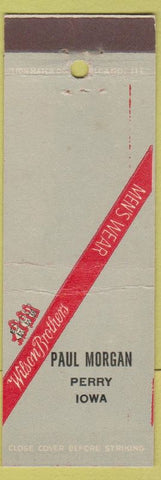 Matchbook Cover - Wilson Brothers Men's Clothes Paul Morgan Perry IA