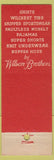 Matchbook Cover - Wilson Brothers Men's Clothes Paul Morgan Perry IA