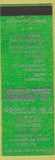 Matchbook Cover - Presque Isle Motel Erie PA