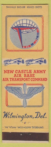 Matchbook Cover - New Castle Army Base Wilmington DE