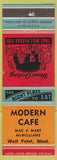 Matchbook Cover - Modern Cafe West Point MT