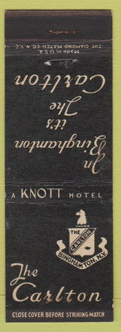 Matchbook Cover - The Carlton Hotel Binghamton NY