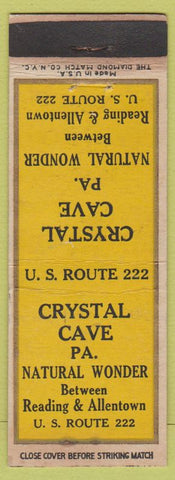 Matchbook Cover - Crystal Cave PA