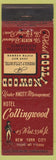 Matchbook Cover - Hotel Collingwood New Yrok City WEAR