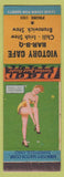 Matchbook Cover - Victory Cafe BBQ  pinup Irish Stew Chili Brunswick Stew
