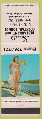 Matchbook Cover - Sweat's Restaurant Inverness FL pinup WEAR