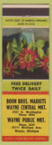 Matchbook Cover - Boon Bros Markets Wayne MI