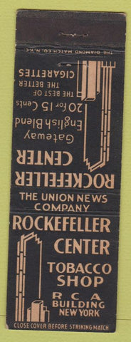 Matchbook Cover - Rockefeller Center Tobacco Shops New York City