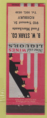 Matchbook Cover - BW Stark Grocery Roxbury MA deco stock graphics