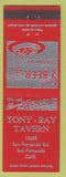 Matchbook Cover - Tony Ray Tavern San Francisco CA