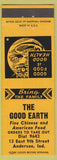 Matchbook Cover - The Good Earth Anderson IN Chinese Restaurant