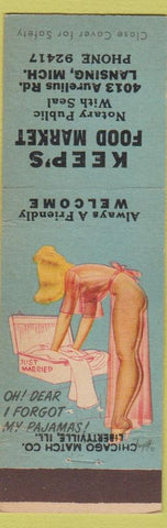 Matchbook Cover - Keep's Food Market Lansing MI pinup