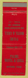 Matchbook Cover - Palms Motel Grill Baytown TX