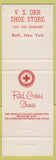 Matchbook Cover - Red Cross Shoes Bath NY VS Orr